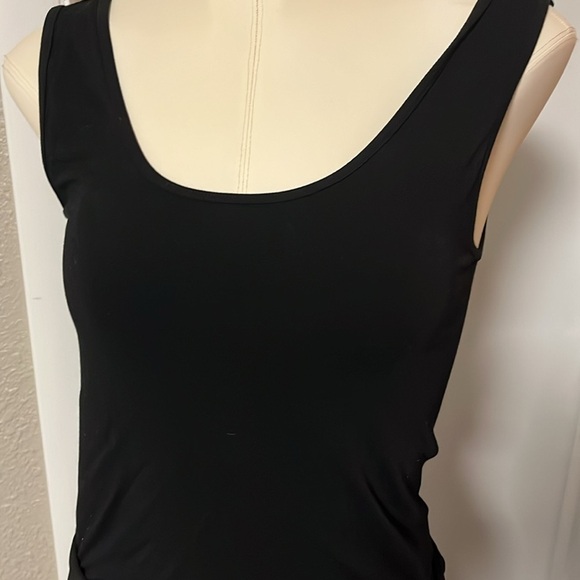 Orange fashion Village one size fits all black tank top - Picture 1 of 4